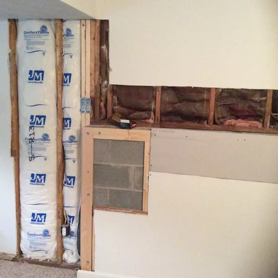Wall insulation replacement during Contents Cleaning & Restoration in Rosaryville